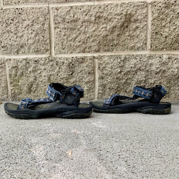 TEVA Geometric Sport Sandals Mens 10 Black Blue Shoes Outdoor Adventure Footwear - Picture 4 of 11